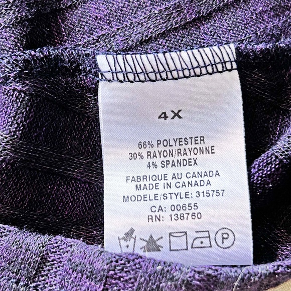 SWEATER, KNIT, 3/4 SLEEVES, MADE IN CANADA!!, SHARKBITE, PURPLE VELVET COLOUR, - Picture 6 of 9